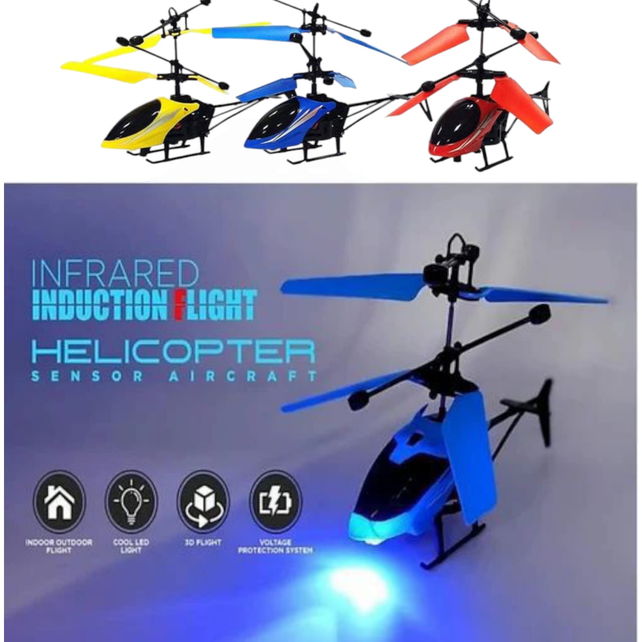 Infrared Induction LED Helicopter