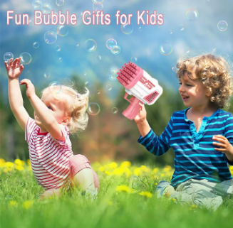 Bazooka Bubble Water Gun | Rechargeable Bubble Blaster Toy for Kids | Outdoor Fun