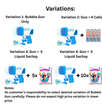 Bazooka Bubble Water Gun | Rechargeable Bubble Blaster Toy for Kids | Outdoor Fun